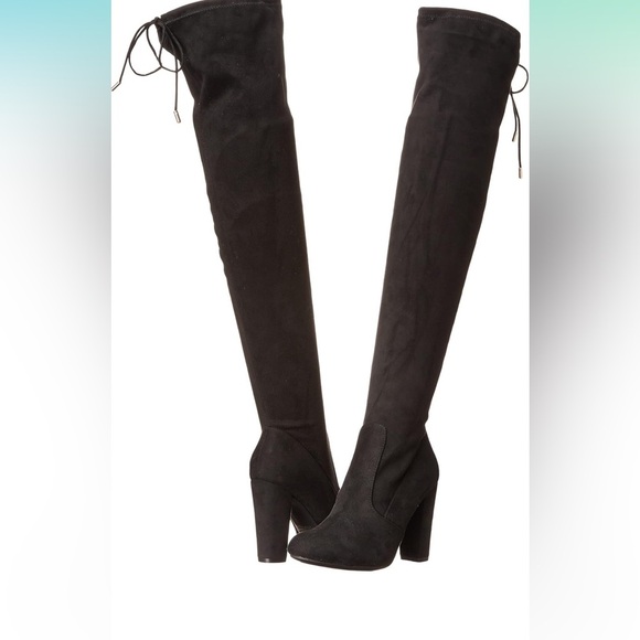 Journee Collection Maya Boots with Lace Up Detail and Inside Zip Closure, Black - Picture 1 of 9